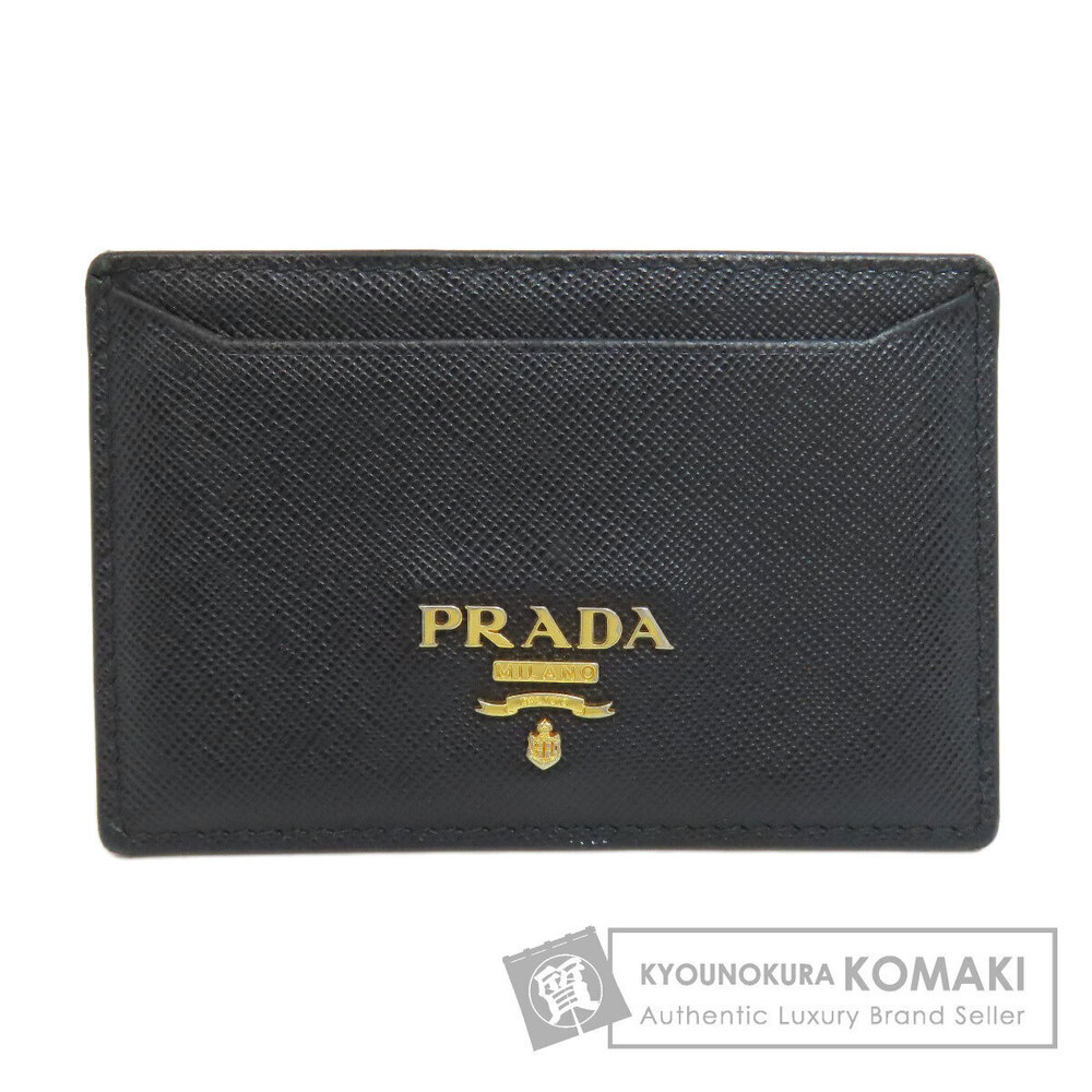 Prada Card Case Wallet Saffiano Leather Black
